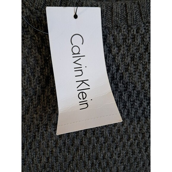 Calvin Klein Men's Pullover Crew Neck Black Sweater Knit Cotton XL 36543 - Picture 11 of 11